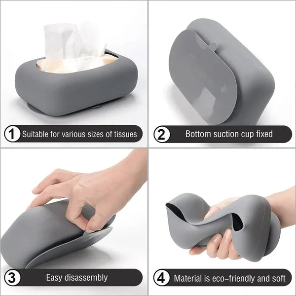 Silicone Suction Cup Tissue Box