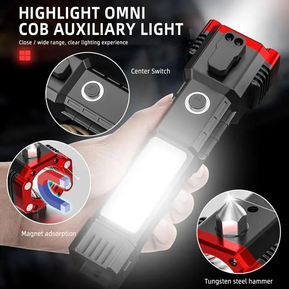 Multifunctional 8 in 1 Portable Ultra Bright Torch