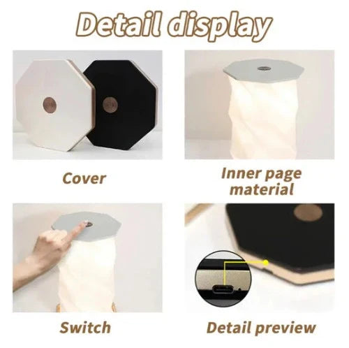 Foldable Paper Book Lamp -