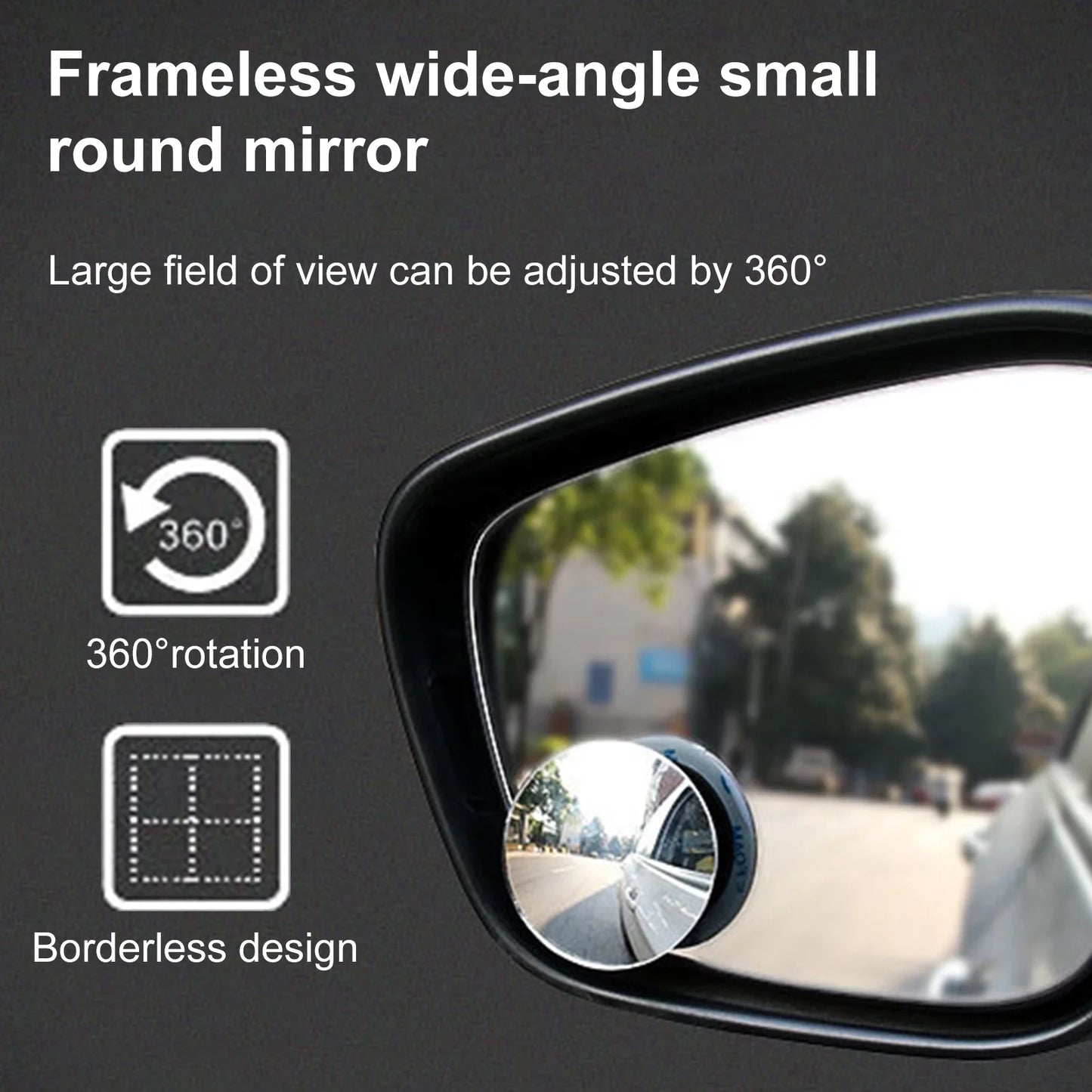 Car Round Rear View Angle Mirror